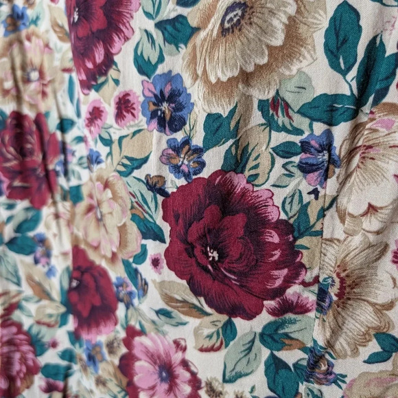 Vintage Sag Harbor Petites Sleeveless Rose Floral Print Sheath Dress Women Small - Picture 6 of 12